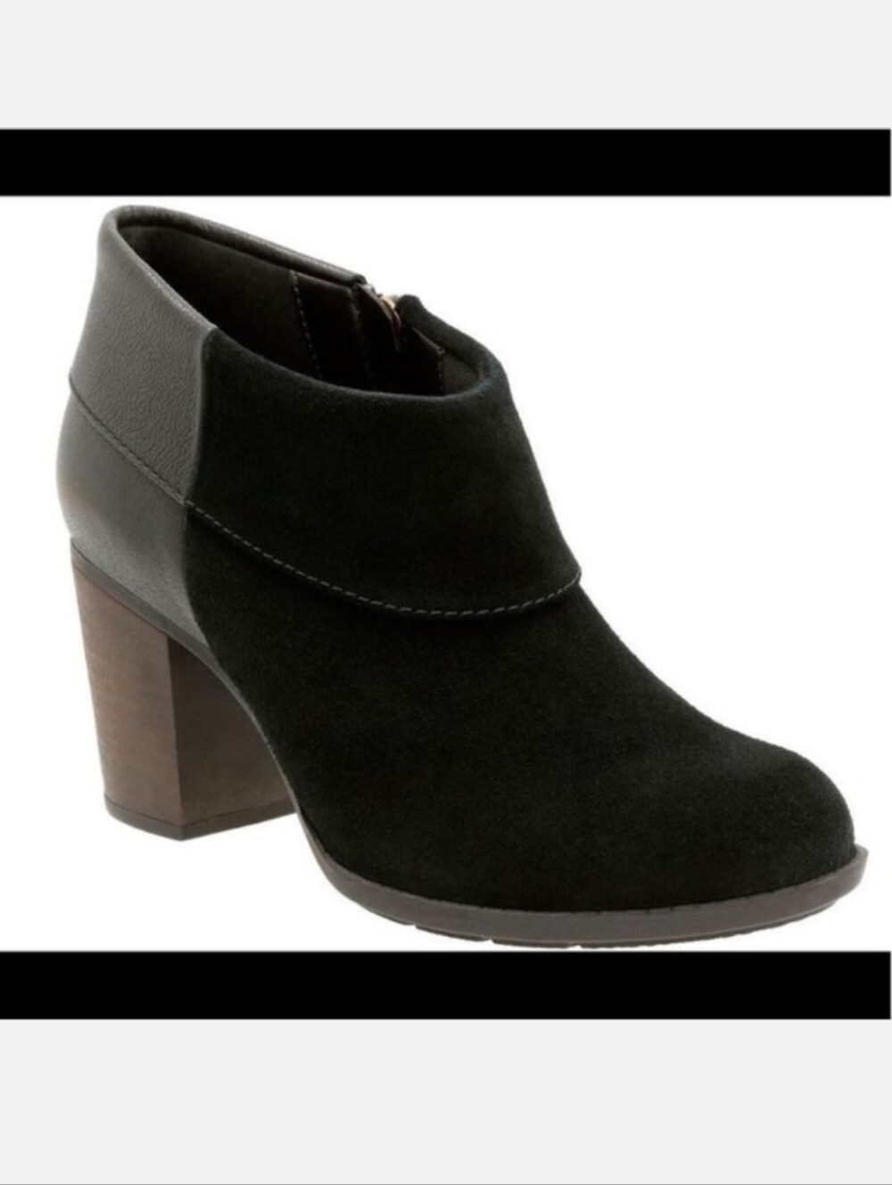Clarks Cushion Enfield Canal Ankle Boot Black 10 Like New!